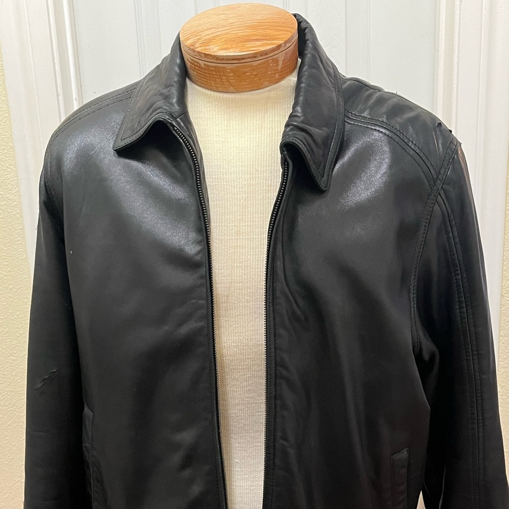 Calvin Klein faux Black Leather jacket